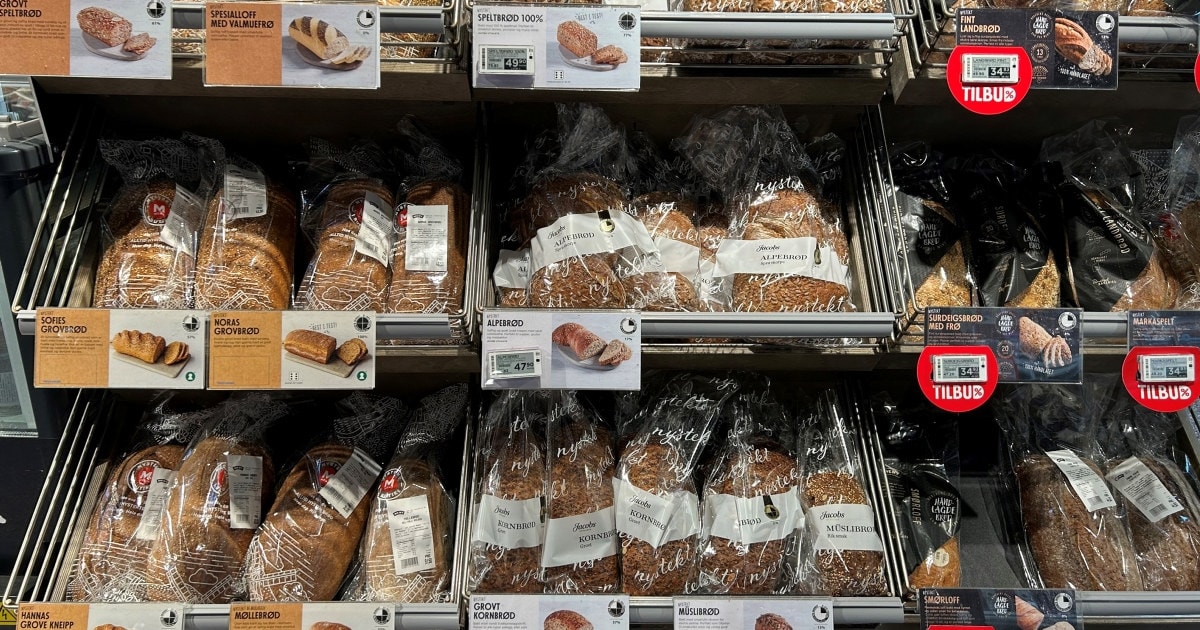 Brød merket med Brødskala'n i supermarked.